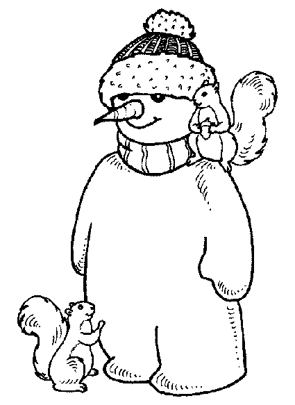 Bałwany kolorowanki